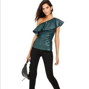 I.N.C Vegan Leather Top